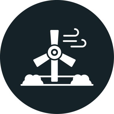 yel değirmeni modern simgesinin vektör çizimi