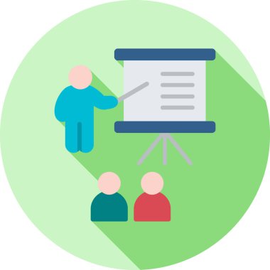 iş insanlar düz simgesi