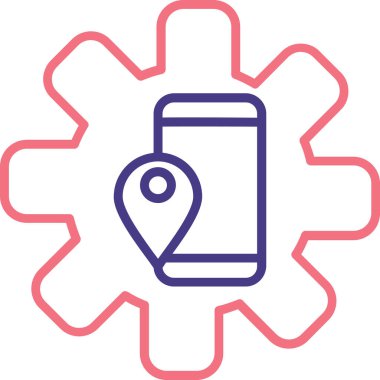 Akıllı telefon. Web simgesi basit illüstrasyon