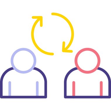 kullanıcı vektörü renk çizgisi simgesi