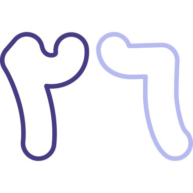 hayvan kemiği simgesi, vektör, illüstrasyon