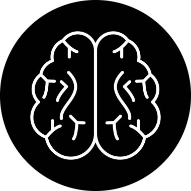 Beyin. Web simgesi basit tasarım