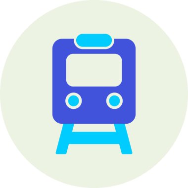 Tren simgesinin vektör illüstrasyonu