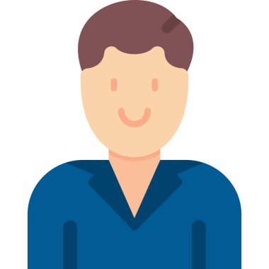 Adam düz stil, vektör, iş adamı simgesi