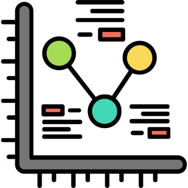 Analiz grafiği çizelgesi simgesi - taslak biçimi