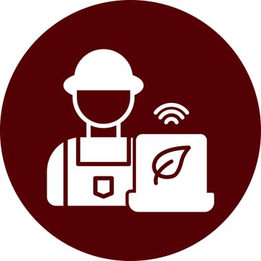 Dizüstü bilgisayarı ve bilgisayarı olan bir adamın vektör çizimi