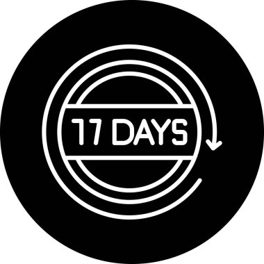 17 günlük simge vektörü