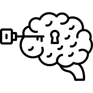 Konuşma kabarcığı vektör çizimi olan beyin