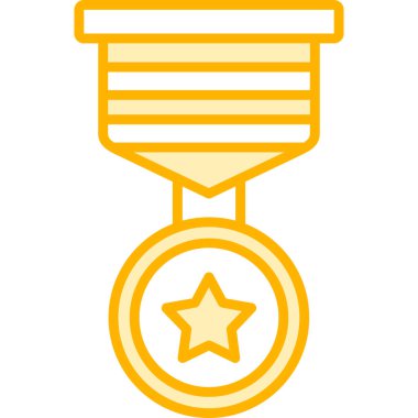 Madalya yıldızı izole edilmiş ikon tasarımı vektör illüstrasyonu