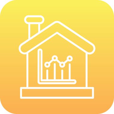 ev simgesi, vektör illüstrasyonlu bina