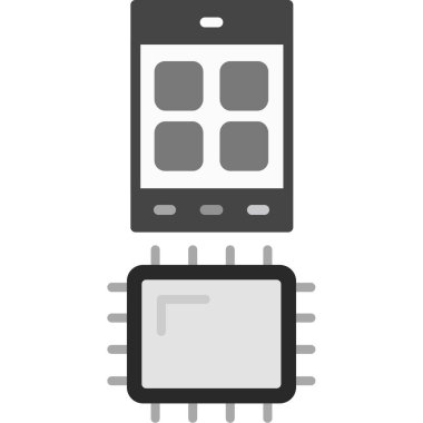 cep telefonu simgesi, vektör illüstrasyonu