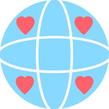 dünya simgesi, vektör illüstrasyonu