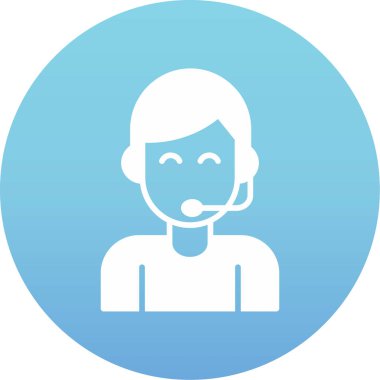 Çağrı merkezi simgesi. Basit tasarım