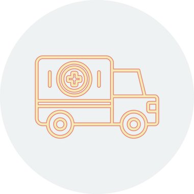 ambulans simgesi vektör illüstrasyonu