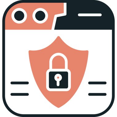 güvenlik kilidi ikon vektör illüstrasyonu