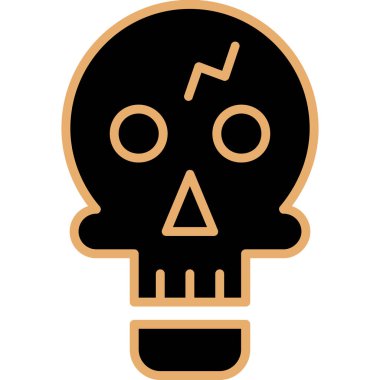 Kafatası. Web simgesi basit illüstrasyon