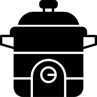 Yemek pişirme simgesi katı bir şekilde