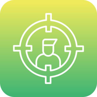 Güzel Hedef vektör satırı simgesi