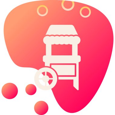 Araba yıkama makinesinin vektör illüstrasyonu