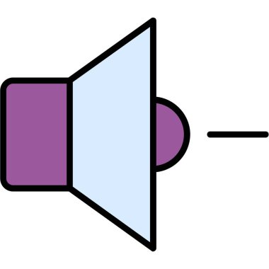 Konuşmacı. Web simgesi basit illüstrasyon