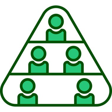 hiyerarşi. Web simgesi basit illüstrasyon