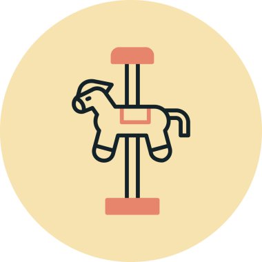 at simgesi vektör illüstrasyonu