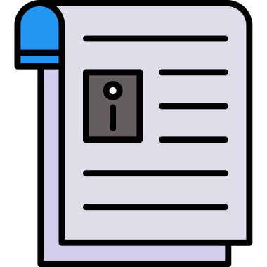 belge simgesi, vektör çizimi