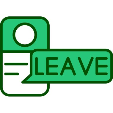 yeşil izin vektör illüstrasyonu