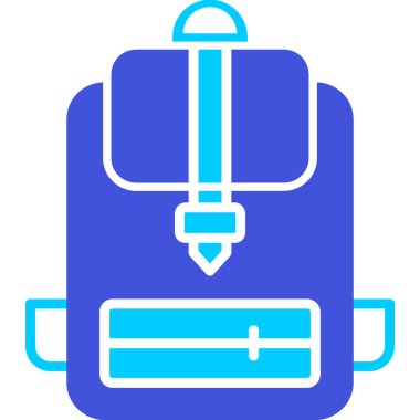 Sırt çantası modern simge, vektör illüstrasyonu