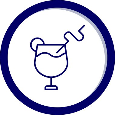 Kokteyl ikonu vektör illüstrasyonu