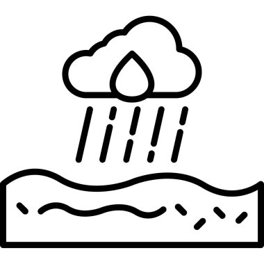 Yağmur. Web simgesi basit illüstrasyon