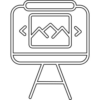 ekran ve ok vektör çizimine sahip dizüstü bilgisayar