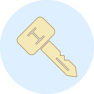 ev anahtarı ikon vektör illüstrasyonu