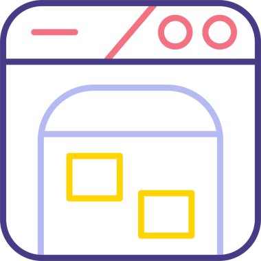 Ağ simgesi. Basit bir çizim. Web sayfası için web sayfası vektör simgeleri