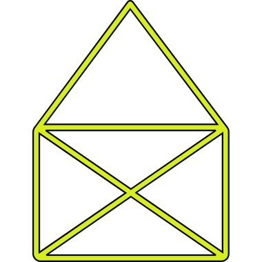 Mektup zarf simgesi, vektör çizim