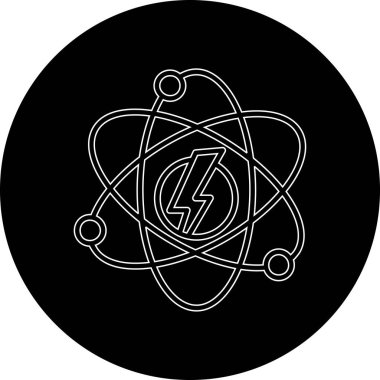 Bir atom simgesinin vektör illüstrasyonu