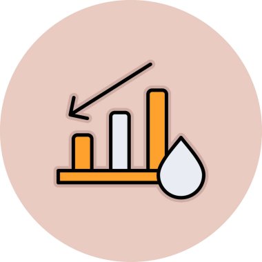 Grafikli bir grafiğin vektör illüstrasyonu
