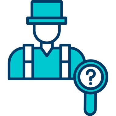 Dedektif. Web simgesi basit illüstrasyon