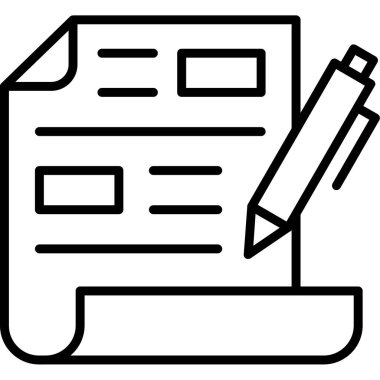 Defter ve kalem simgesini