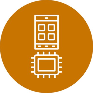 vektör cpu simgesi illüstrasyonu