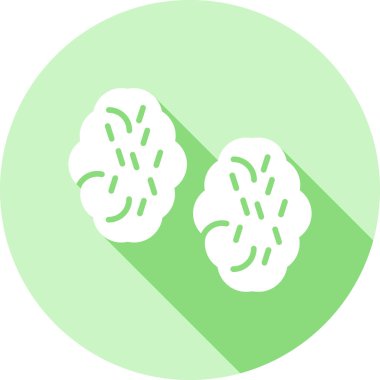 Beyaz arkaplanı olan yeşil bir yaprağın vektör çizimi