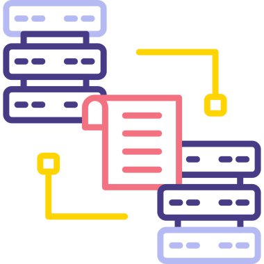 Sunucu. Web simgesi basit illüstrasyon