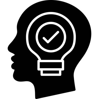 Beyin ampulü düz yuvarlanmış vektör simgesi