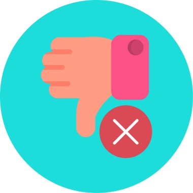 başparmak aşağı vektör simgesi