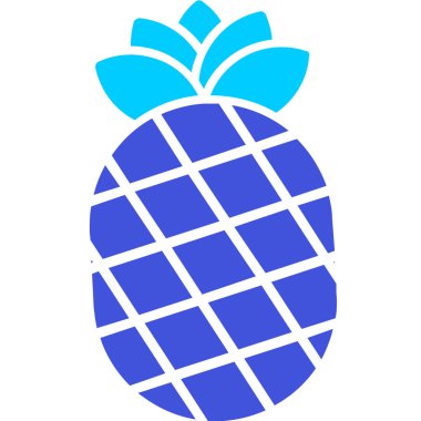 ananas ikonu vektör illüstrasyonu