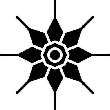 Güneş Ağı simgesi, basit illüstrasyon