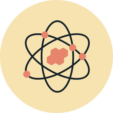 atom simgesi vektör illüstrasyonu