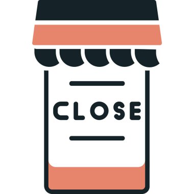 Dükkan. Web simgesi basit illüstrasyon