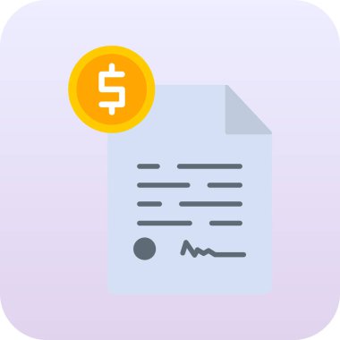 Belge. Web simgesi basit illüstrasyon