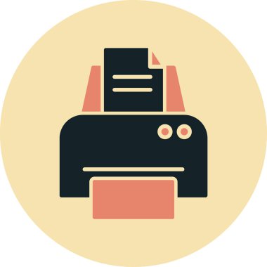 Yazıcı. Web simgesi basit illüstrasyon